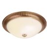 Brahm 2 Lights Flush Ceiling Light In Antique Brass