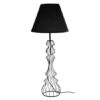 Chicoya Black Fabric Shade Table Lamp With Metal Wire Base