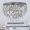 Nova 5 Light Flush Ceiling Light With Acrylic Balls In Chrome