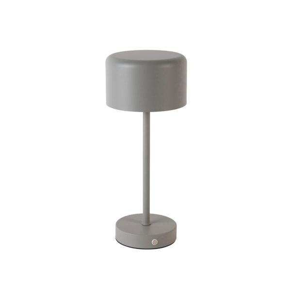 Modern table lamp gray rechargeable - Poppie