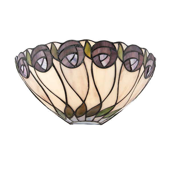 Interiors 1900 64178 Hutchinson Tiffany 1 Light Wall Light In Dark Bronze