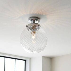 Milston Flush Bathroom Ceiling Light In Chrome