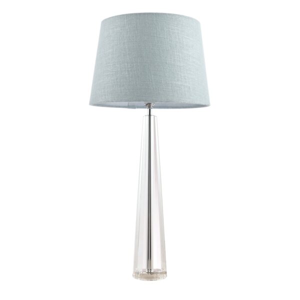 Laura Ashley Blake Cut Glass Crystal Obelisk Extra-Large Table Lamp Base In Polished Chrome