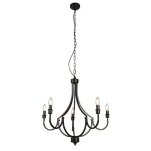 Lodge 5 Light Ceiling Pendant Light In Black