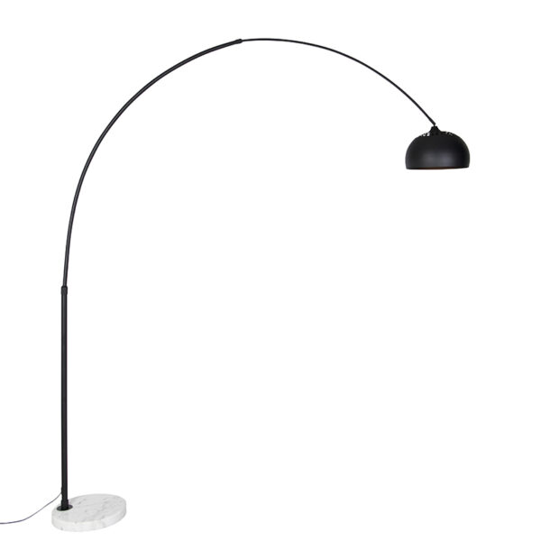 Modern arc lamp black with white adjustable - XXL