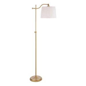 Laura Ashley Hemsley Floor Lamp In Matt Antique Finish With Ivory Shade LA3756330-Q