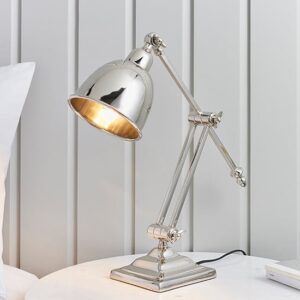 Raskin Steel Task Table Lamp In Polished Nickel