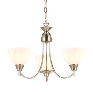 Alton 3 Lights Ceiling Pendant Light In Satin Chrome