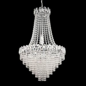 Chrome Finish Crystal Chandelier Ceiling Light