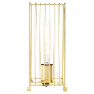 Decoli Metal Table Lamp With Metal Frame In Gold