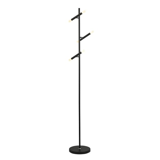 Wands LED 3 Lights Floor Lamp In Matt Black